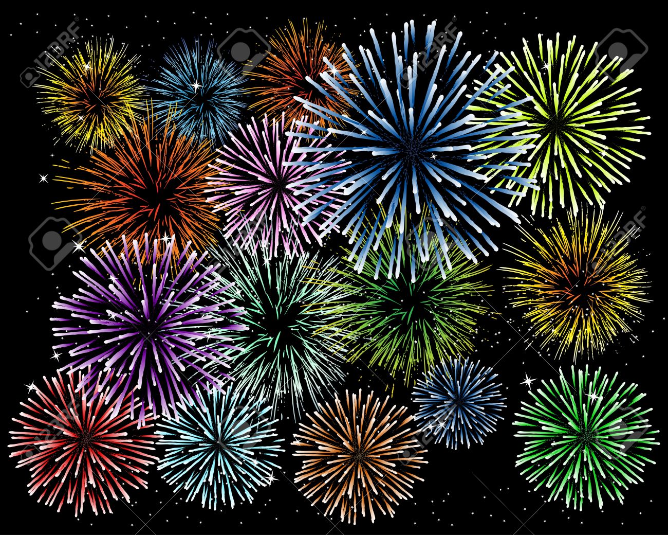 Featured image of post The Best 15 Background Colorful Fireworks Clipart