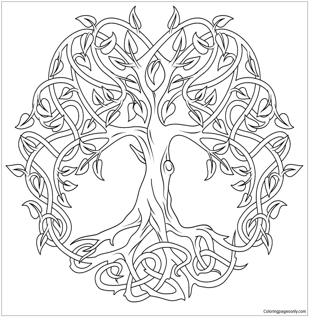 Featured image of post View 9 Celtic Tree Of Life Coloring Pages For Adults