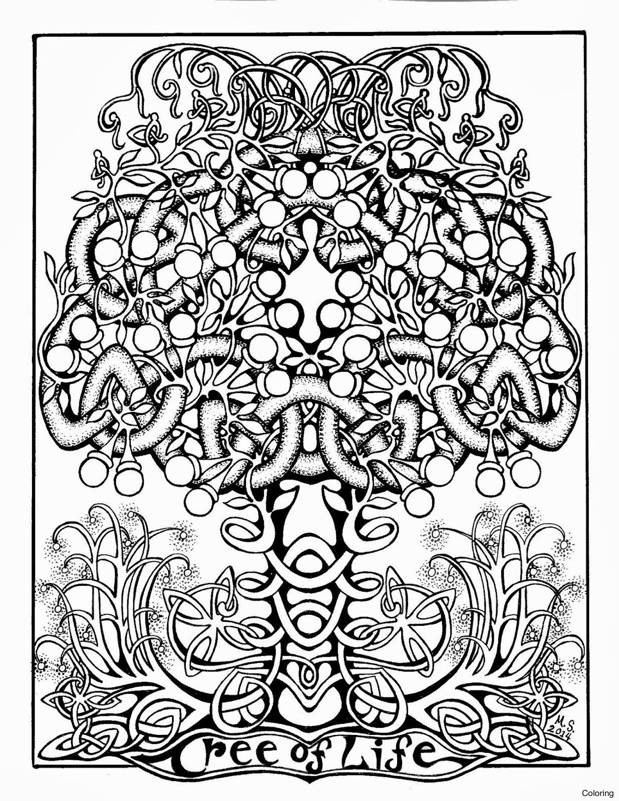 picture Celtic Tree Of Life Coloring Pages For Adults celtic mandala coloring pages celtic