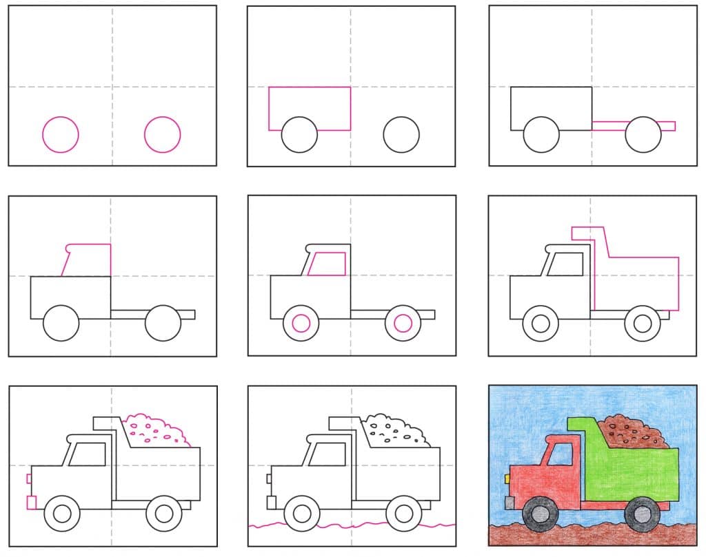 Featured image of post The Best 14 Dump Truck Drawing Simple