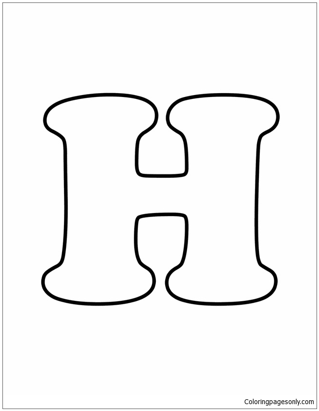 photo Free Printable Letter H Coloring Pages For Adults bubble letter h coloring pages