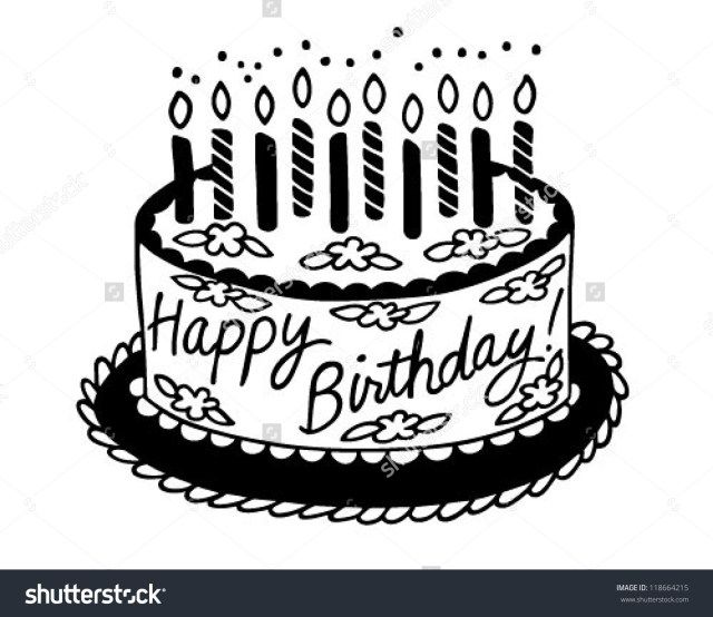 Featured image of post View 14 Happy Birthday Cake Clipart Black And White