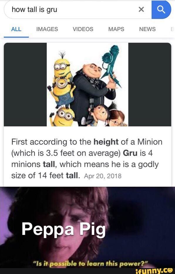 Featured image of post The Best 9 How Tall Is Gru Meme