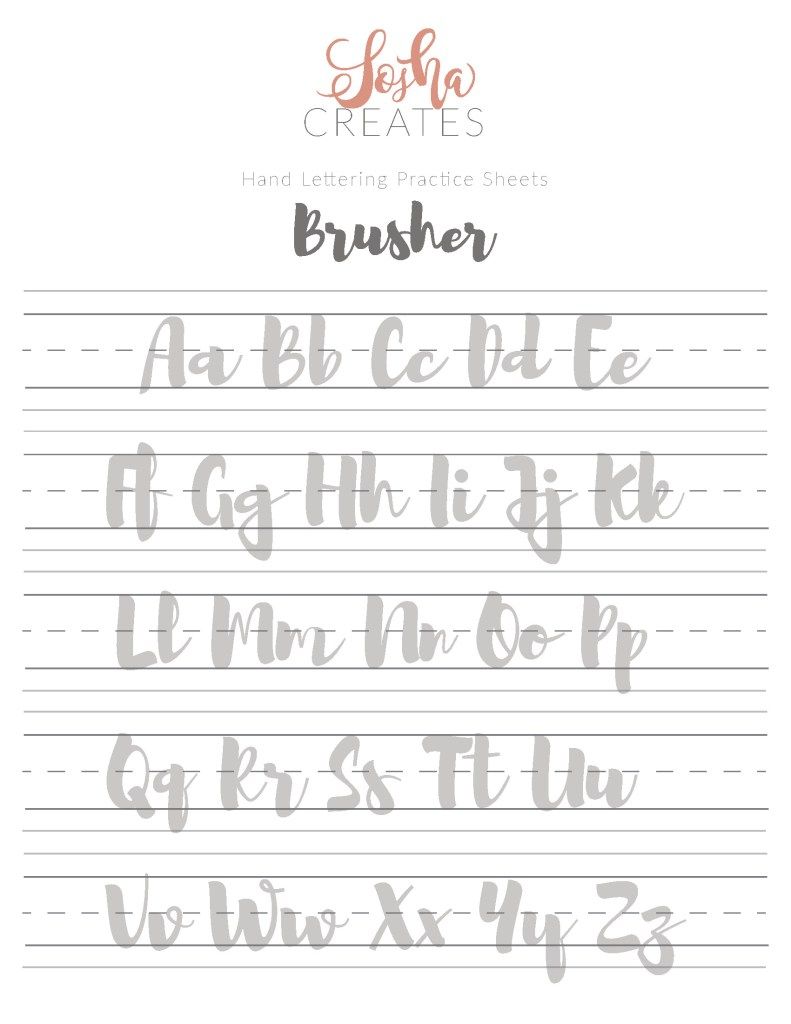 Featured image of post View 9 Lettering Practice Sheets Alphabet Brush Pen Lettering