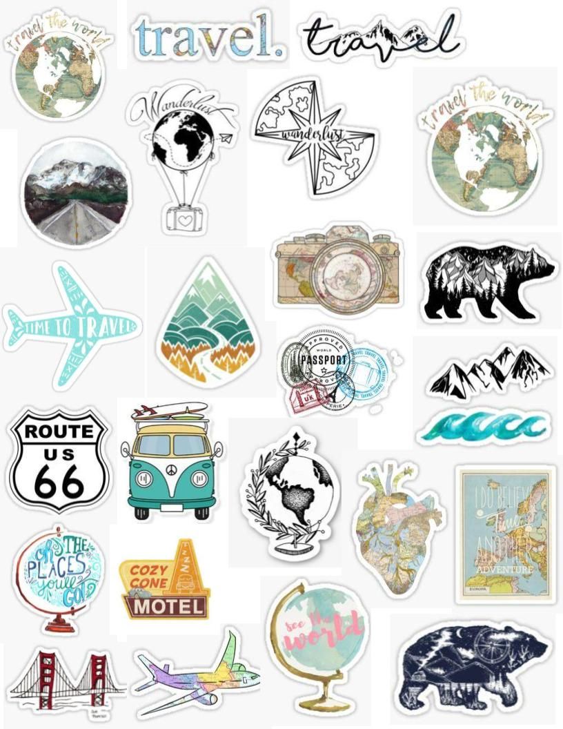 Featured image of post The Best 6 Printable Aesthetic Travel Stickers