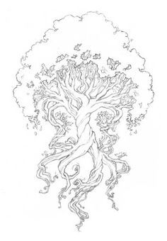 pix Realistic Tree Of Life Coloring Pages For Adults trees coloring books adultcoloringbookz