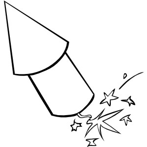 Featured image of post View 5 Rocket Fireworks Clipart Black And White