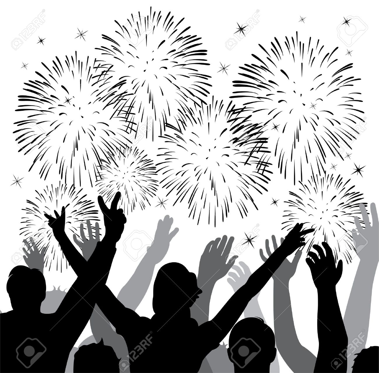 Featured image of post The Best 15 Silhouette Fireworks Clipart Black And White