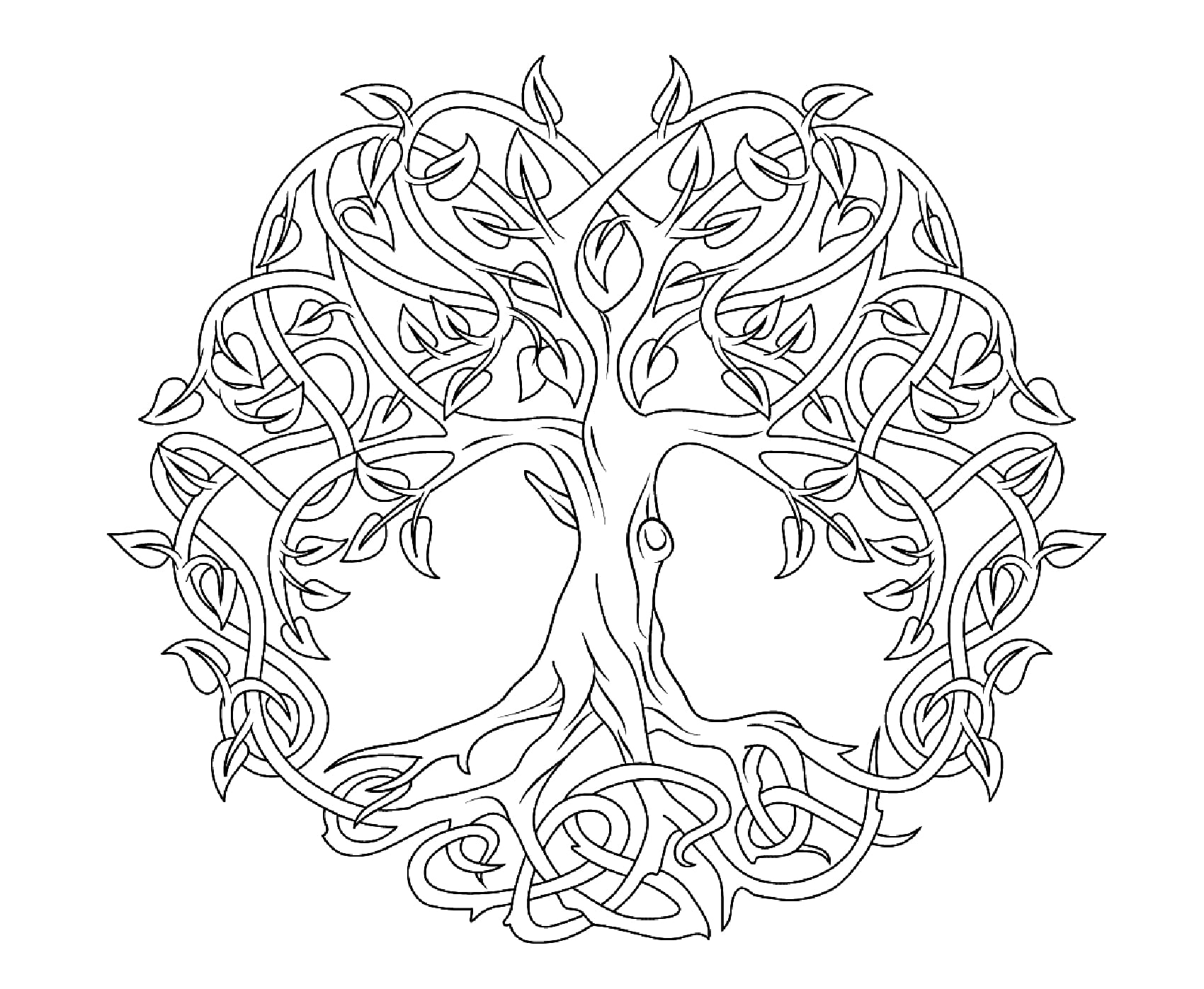 pics Unique Tree Of Life Coloring Pages For Adults tree of life tree